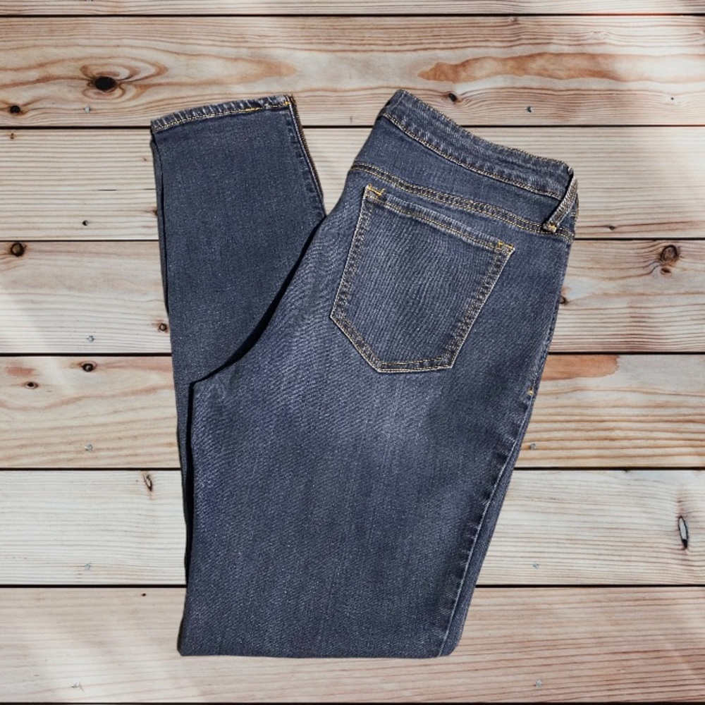 Old Navy The Rockstar Skinny Side Ankle Zipper Women’s Dark Blue Jeans Size:14